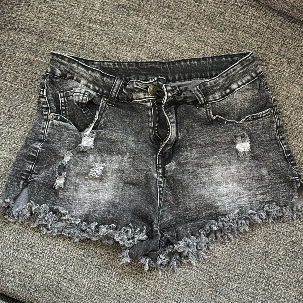 Dark denim shorts